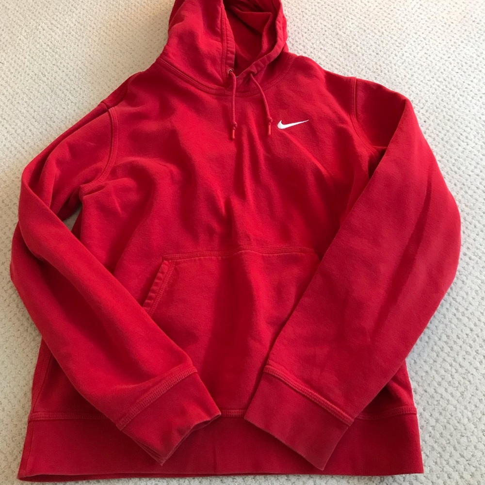 Men’s Red Club Swoosh Red Nike Hoodie Size Medium